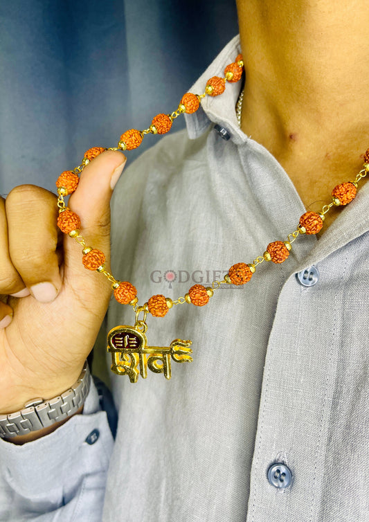 𝐒𝐩𝐢𝐫𝐢𝐭𝐮𝐚𝐥 𝐑𝐮𝐝𝐫𝐚𝐤𝐬𝐡𝐚 𝐌𝐚𝐥𝐚 𝐰𝐢𝐭𝐡 𝐒𝐭𝐲𝐥𝐢𝐬𝐡 𝐆𝐨𝐥𝐝 𝐒𝐡𝐢𝐯 𝐋𝐨𝐜𝐤𝐞𝐭