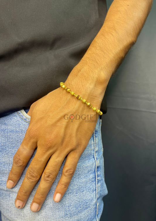 𝐆𝐨𝐥𝐝 𝐏𝐥𝐚𝐭𝐞𝐝 𝐑𝐮𝐝𝐫𝐚𝐤𝐬𝐡𝐚 𝐖𝐢𝐭𝐡 𝐆𝐨𝐥𝐝𝐞𝐧 𝐁𝐞𝐚𝐝𝐬 𝐁𝐫𝐚𝐜𝐞𝐥𝐞𝐭